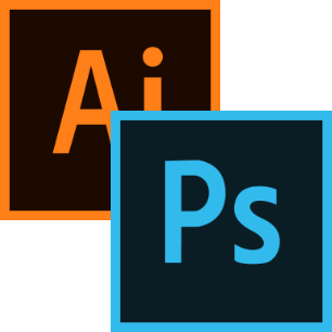 IllustratorとPhotoShopのロゴ