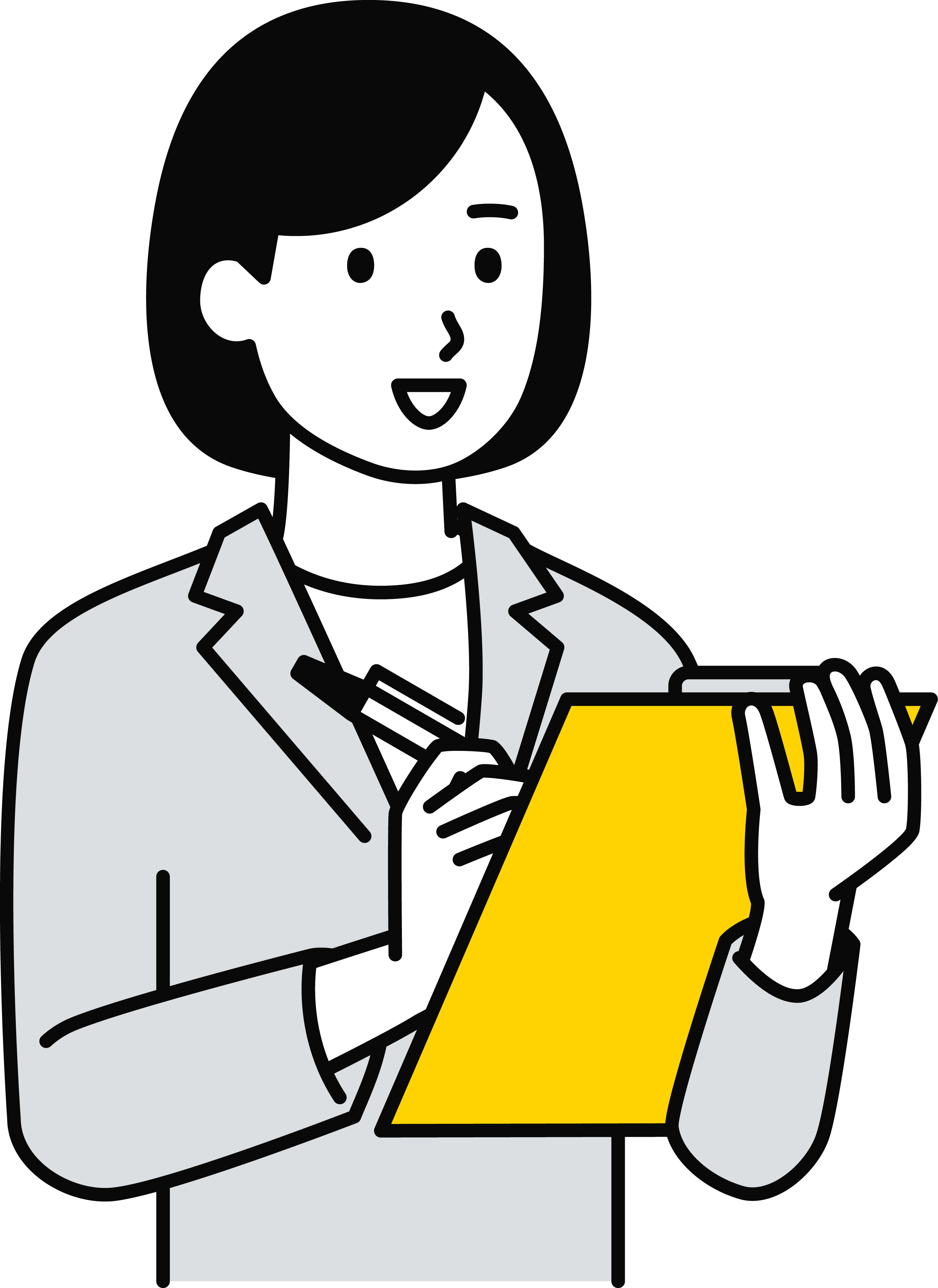 ヒアリングをする女性