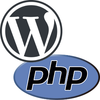 WordPressとPHPのロゴ