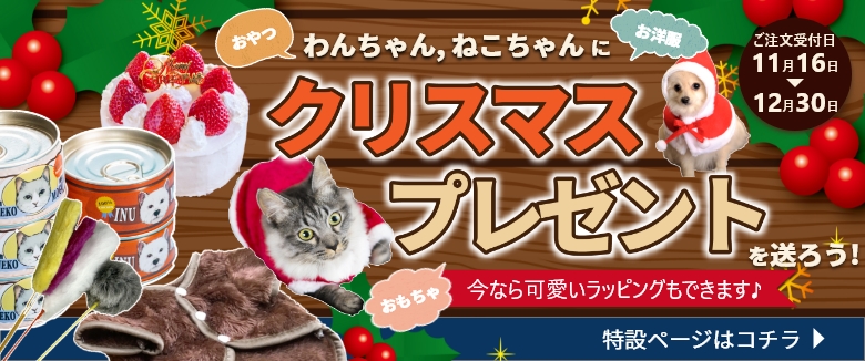 ペット向けクリスマスプレゼントバナー